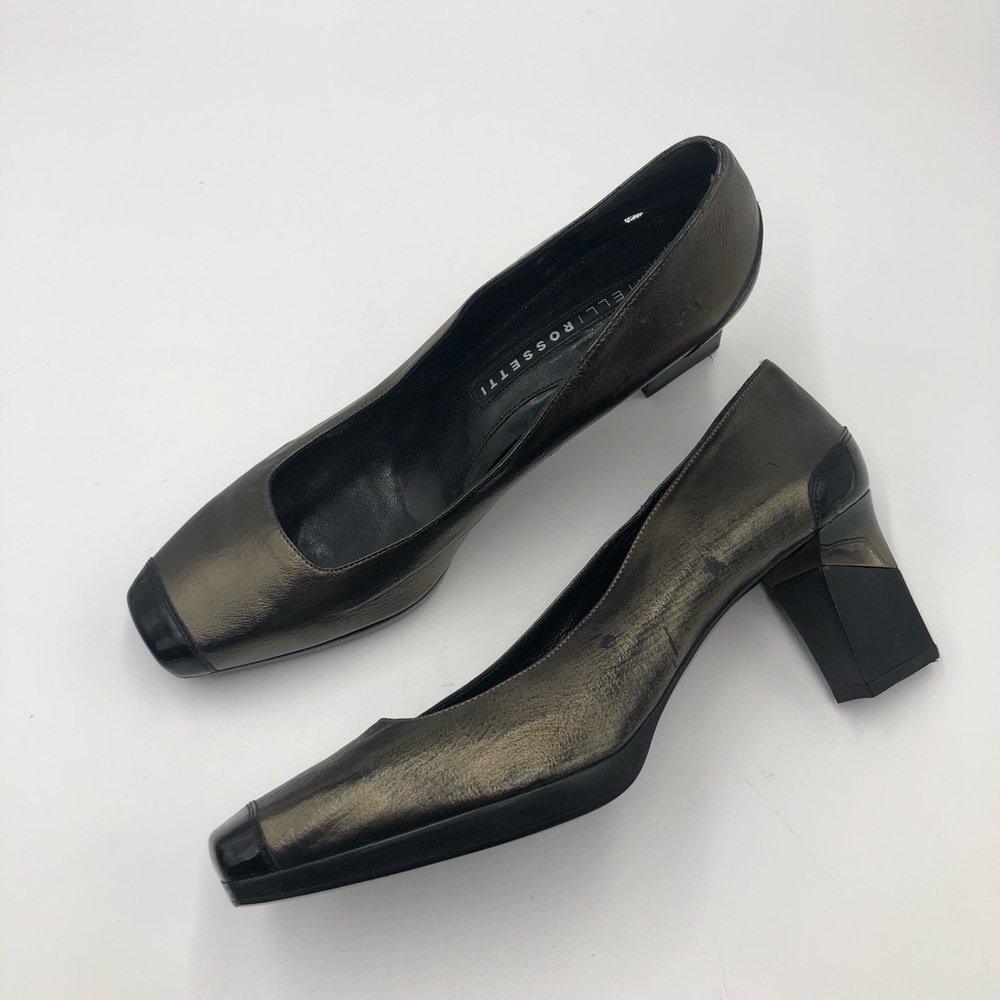Fratelli Rossetti Gray Leather Patent Pump Heels